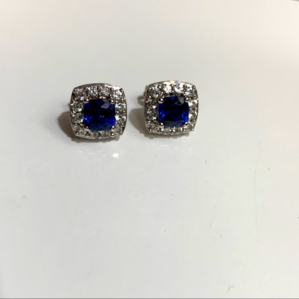 Sterling Silver Sapphire Earrings